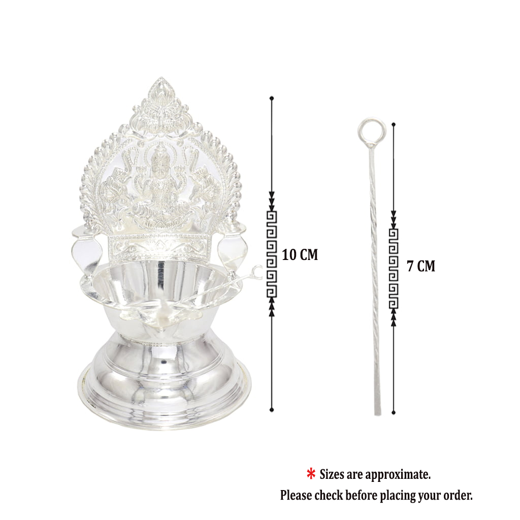 Silver Kamakshi Diya Villaku