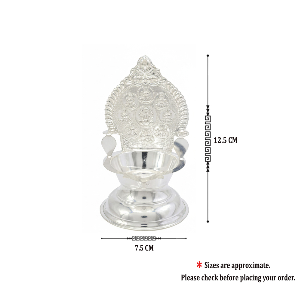 Silver Astalakshmi Diya Silver Astalakshmi Diya