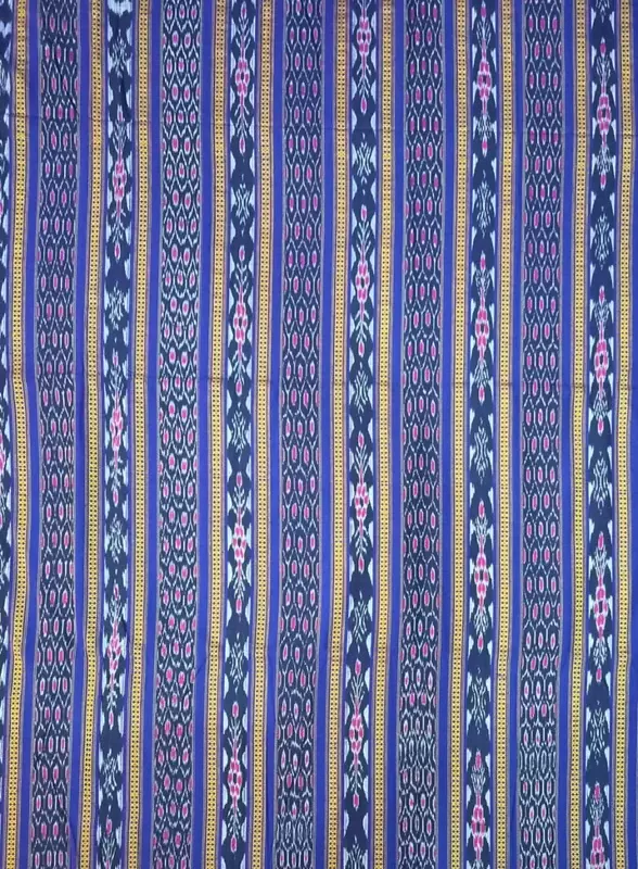 Kangala Maniabandha Fabric-Navy Blue