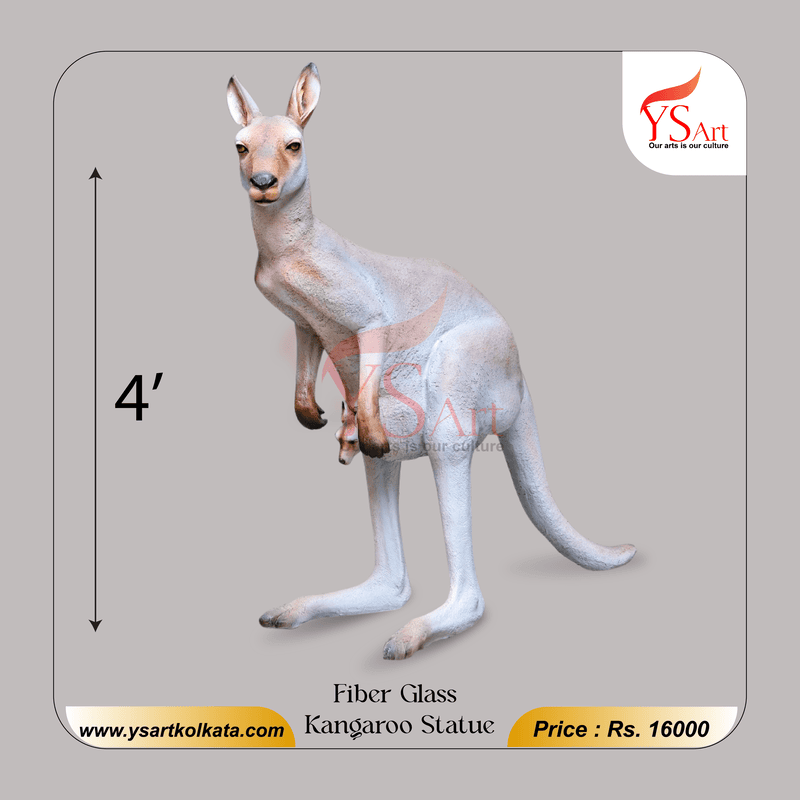 Fiber Glass Kangaroo Statue (4 Feet) – YS Art