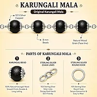 Silver Karungali Mala 54 Beads β 30 Inch