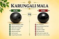 Silver Karungali Mala 54 Beads β 30 Inch