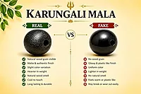 Silver Karungali Mala 54 Beads β 30 Inch
