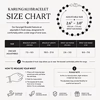 92.5 Sterling Silver Karungali Bracelet for Men 8 Inch Natural Bead Bracelet Daily Wear