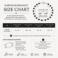 92.5 Sterling Silver Karungali Bracelet for Men 8 Inch Natural Bead Bracelet Daily Wear