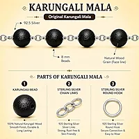 Silver Karungali Mala 54 Beads β 30 Inch