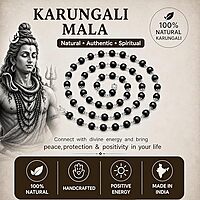 Silver Karungali Mala 54 Beads β 30 Inch