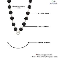 Silver Karungali Mala 54 Beads β 30 Inch