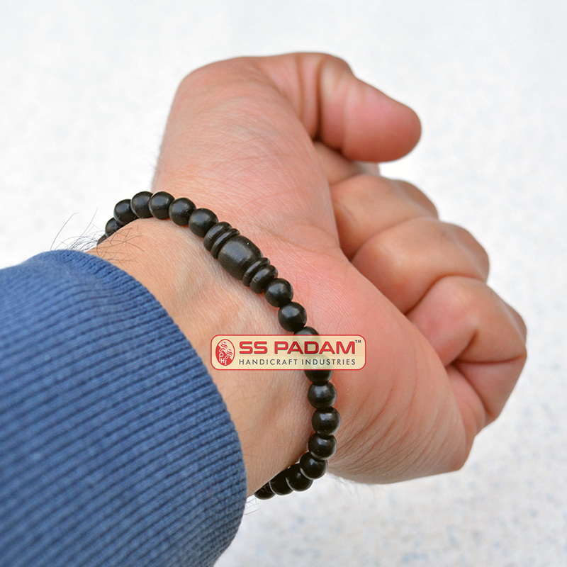 6MM Black Ebony Wood Karungali Bracelet 100% Original