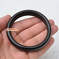 Black Ebony Wood Karungali Kada/Bangle – Flat Shape (Unisex)