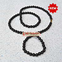 8mm Karungali Kattai Ebony Wood Unpolished Pure & Natural Neck Mala