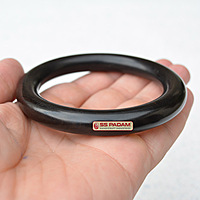 Black Ebony Wood Karungali Kada/Bangle – Round Shape (Unisex)