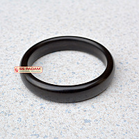 Black Ebony Wood Karungali Kada/Bangle – Flat Shape (Unisex)