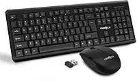 FRONTECH Wireless Keyboard and Mouse Combo | Membrane Keys with Retractable Stands | USB Plug & Play | Ergonomic & Comfortable Design | 1 Year Warranty (KB-0026, Black)