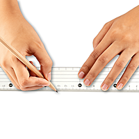 30cm Acrylic Cutting Ruler with Steel Edge