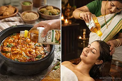 Kerala sesame oil used in traditional cooking and ayurvedic lifestyle