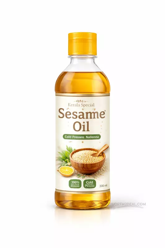 Kerala special sesame oil nallenna 300 ml in food grade plastic bottle