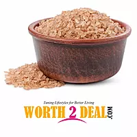 Kerala Unda Matta Rice in a rustic brown clay pot with on white background with Worth2Deal branding