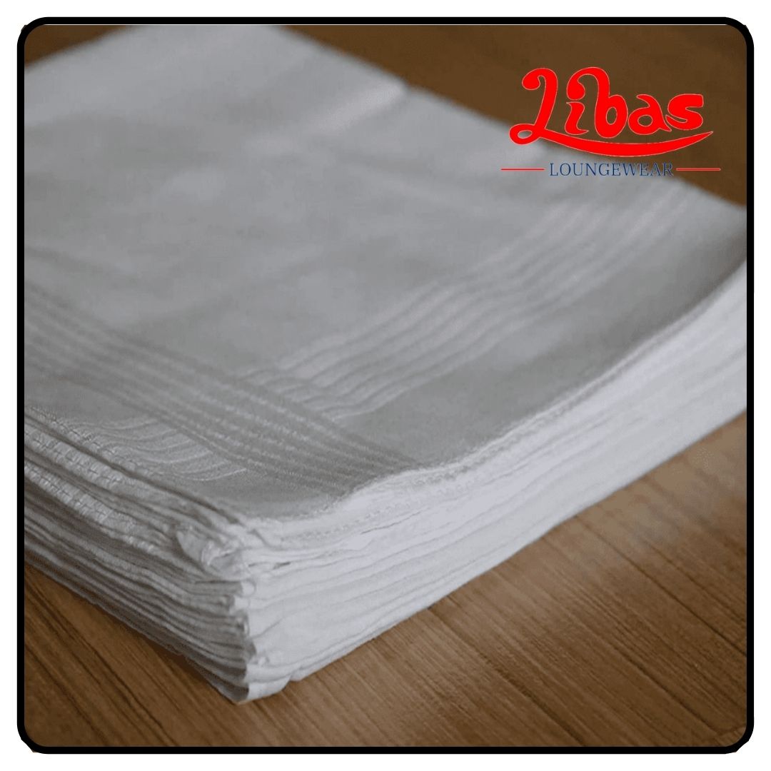 Pack of 12 White Kercheifs from Libas loungewear Pack of 12 White Kercheifs from Libas loungewear