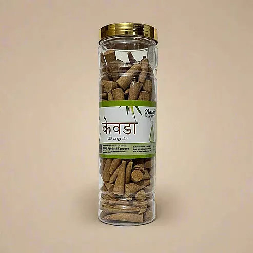 Balaji KEWDA Premium Dhoop Cones Jar 400g