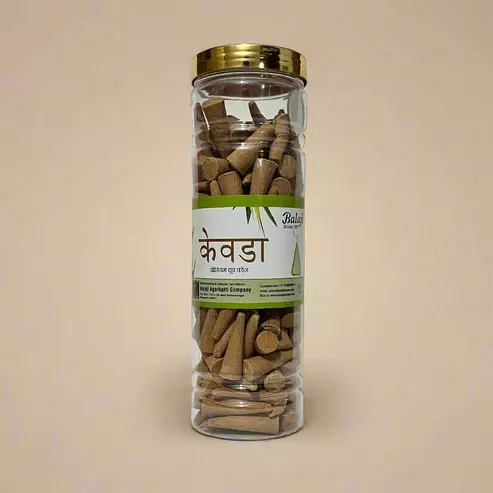 Balaji KEWDA Premium Dhoop Cones Jar 400g