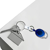 Blue Key Reel ID Card Badge Holder