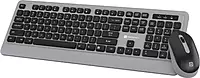 Portronics POR-1569 Wireless Combo Set – Grey features a stylish design, wireless keyboard, and mouse for an organized workspace.