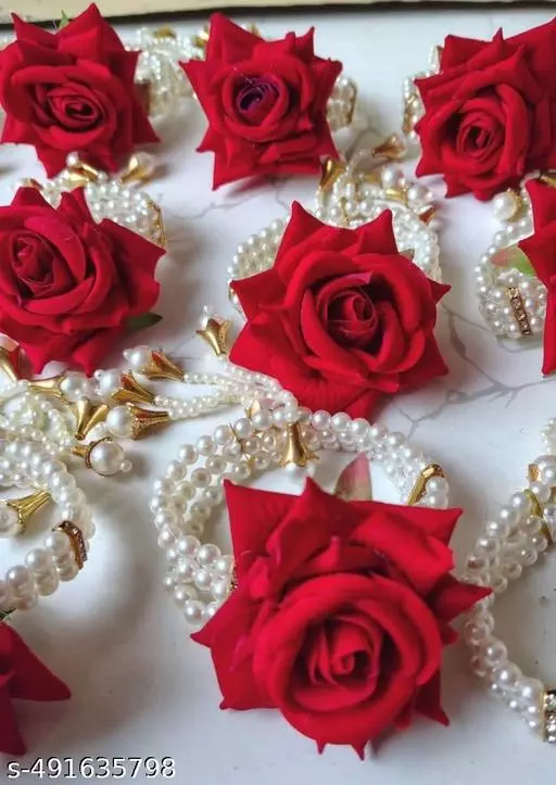 Adjustable Artificial Rose Bracelet