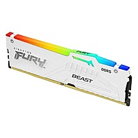 Kingston Fury Beast RGB White 16GB 6000MHz DDR5 RAM – CL36 | UDIMM | Intel XMP & AMD EXPO