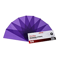 Pack of 8 Purple 210x80mm Dyslexia Overlay Reading Strips â€“ PET Material, Rounded Corners