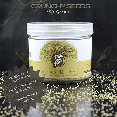 Nuts in a Jar Crunchy Seeds Khas Khas (Poppy) 250 Grams Nuts in a Jar Crunchy Seeds Khas Khas (Poppy) 250 Grams