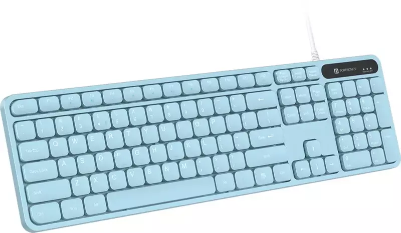 Portronics Ki-Pad 3 USB Wired Keyboard – Full Size offers a comfortable typing experience with its sleek design, responsive keys, and durable build, perfect for home or office use.