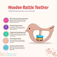 Hello World Baby Gift Set – Crochet Rattle, Wooden Teethers & Cotton Towel|Mixed Teether Gift Set