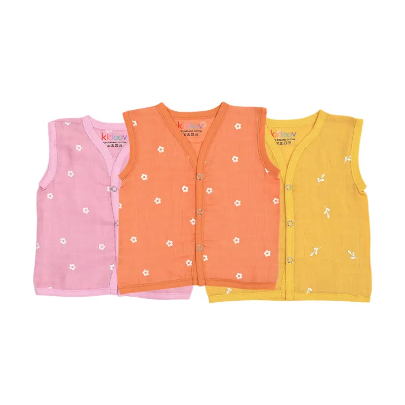 Dyed Muslin Jabla Button Tops | Set of 3