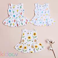 Muslin Frock Button Baby Dress | Organic Cotton Baby Clothing | Set of 3