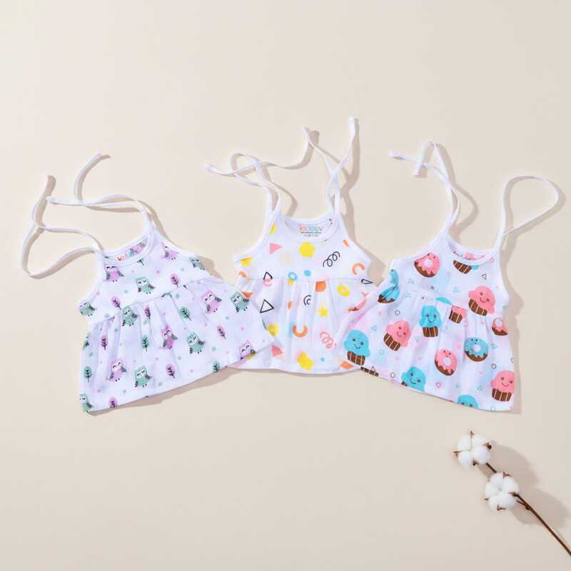 Muslin Frock Knot Baby Dress | Organic Cotton Baby Clothing | Set of 3