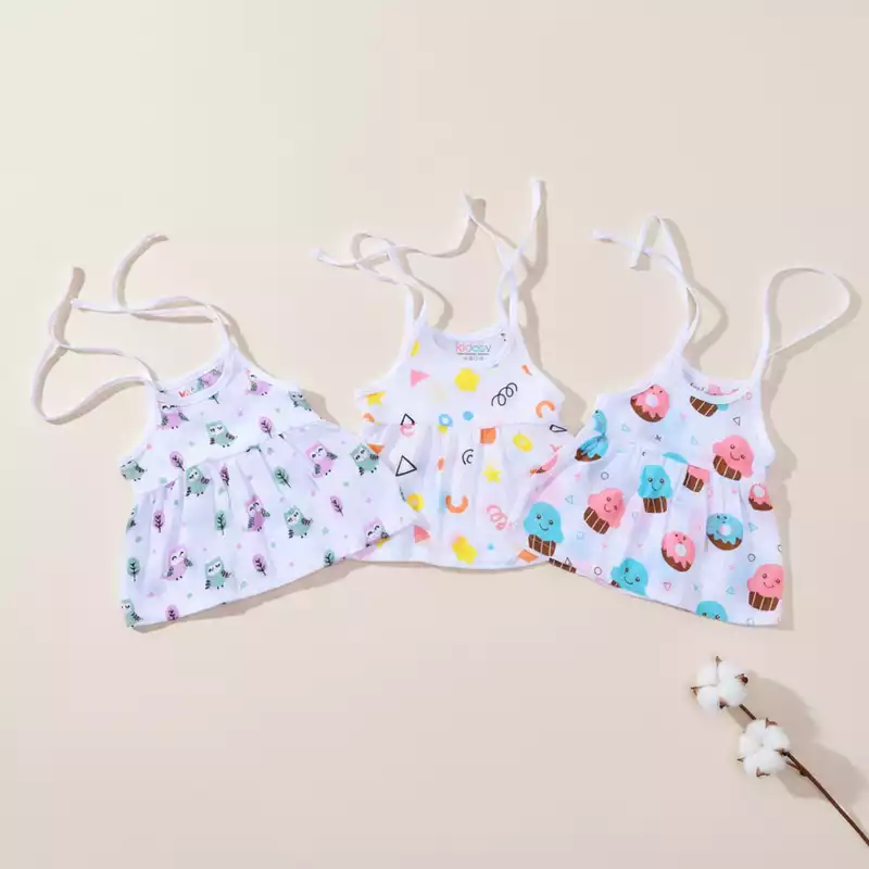 Muslin Frock Knot Baby Dress | Organic Cotton Baby Clothing | Set of 3