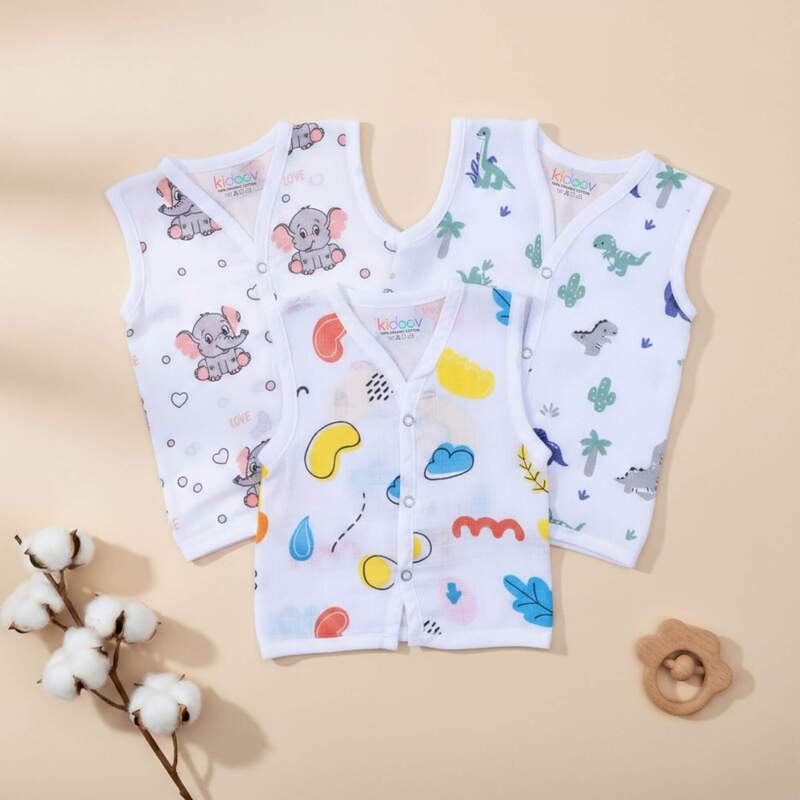 Muslin Jabla Button Tops | Organic Cotton Baby Clothing | Set of 3