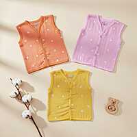 Dyed Muslin Jabla Button Tops | Organic Cotton Baby Clothing | Set of 3