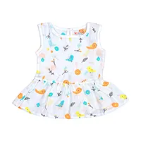 Muslin Frock Button Baby Dress | Set of 3