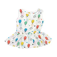 Muslin Frock Button Baby Dress | Set of 3
