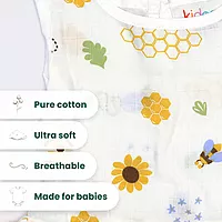 Muslin Frock Button Baby Dress | Set of 3
