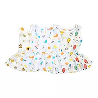 Muslin Frock Button Baby Dress | Set of 3