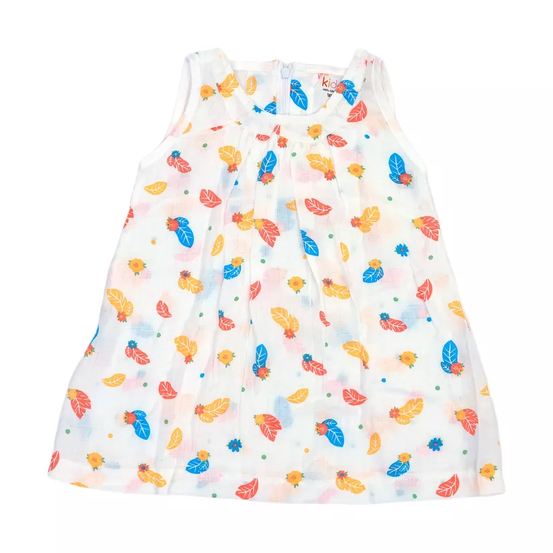 Muslin Frock Zip Baby Dress