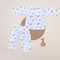 Muslin Night Suit Full Sleeve | Organic Cotton Baby Sleepwear