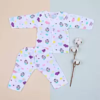 Muslin Night Suit Full Sleeve | Organic Cotton Baby Sleepwear