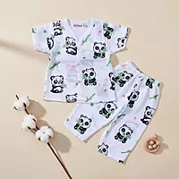 Muslin Night Suit Half Sleeve | Organic Cotton Baby Sleepwear