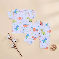 Muslin Night Suit Half Sleeve | Organic Cotton Baby Sleepwear