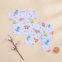 Muslin Night Suit Half Sleeve | Organic Cotton Baby Sleepwear