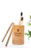 Compostable bamboo toothbrush for plastic free oral care Compostable bamboo toothbrush for plastic free oral care
